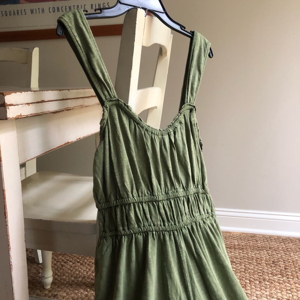 Anthropologie Sage Green Wide-Leg Jumpsuit - Picture 8 of 14